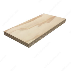 Light-colored plywood panel with visible edge laminations, shown at an angle on white background